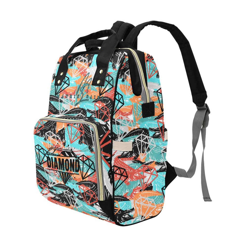 MAURISSAINT 'DIAMOND' - Diamond/Croc Pattern Backpack ⭐⭐⭐⭐⭐