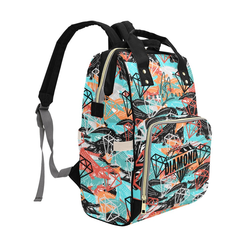 MAURISSAINT 'DIAMOND' - Diamond/Croc Pattern Backpack ⭐⭐⭐⭐⭐