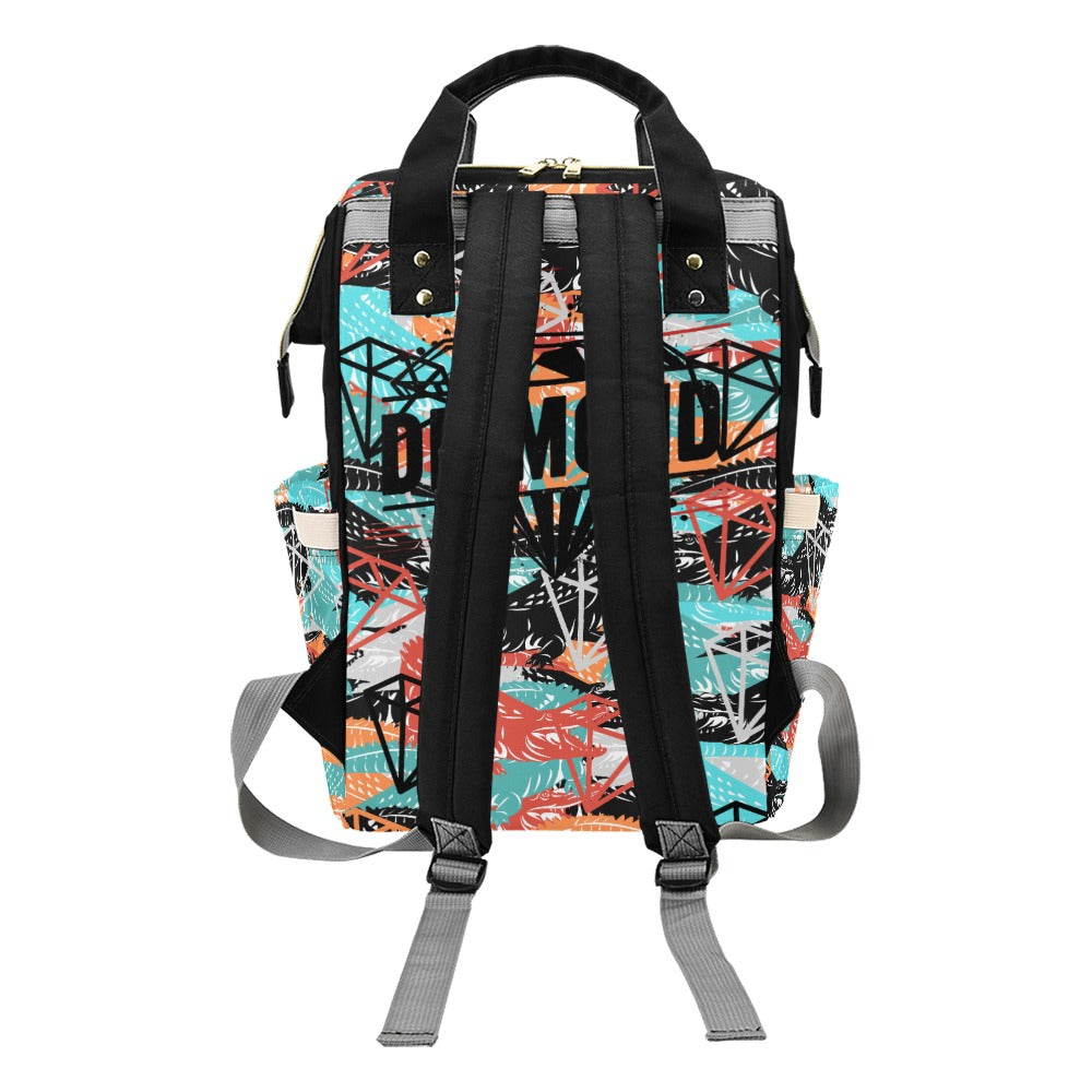 MAURISSAINT 'DIAMOND' - Diamond/Croc Pattern Backpack ⭐⭐⭐⭐⭐