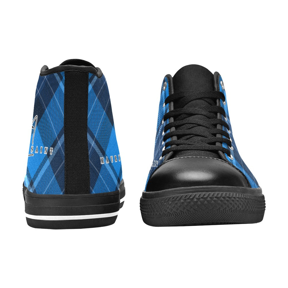 BLUE PLAID - CANVAS WOMEN'S SHOES ⭐⭐⭐⭐⭐
