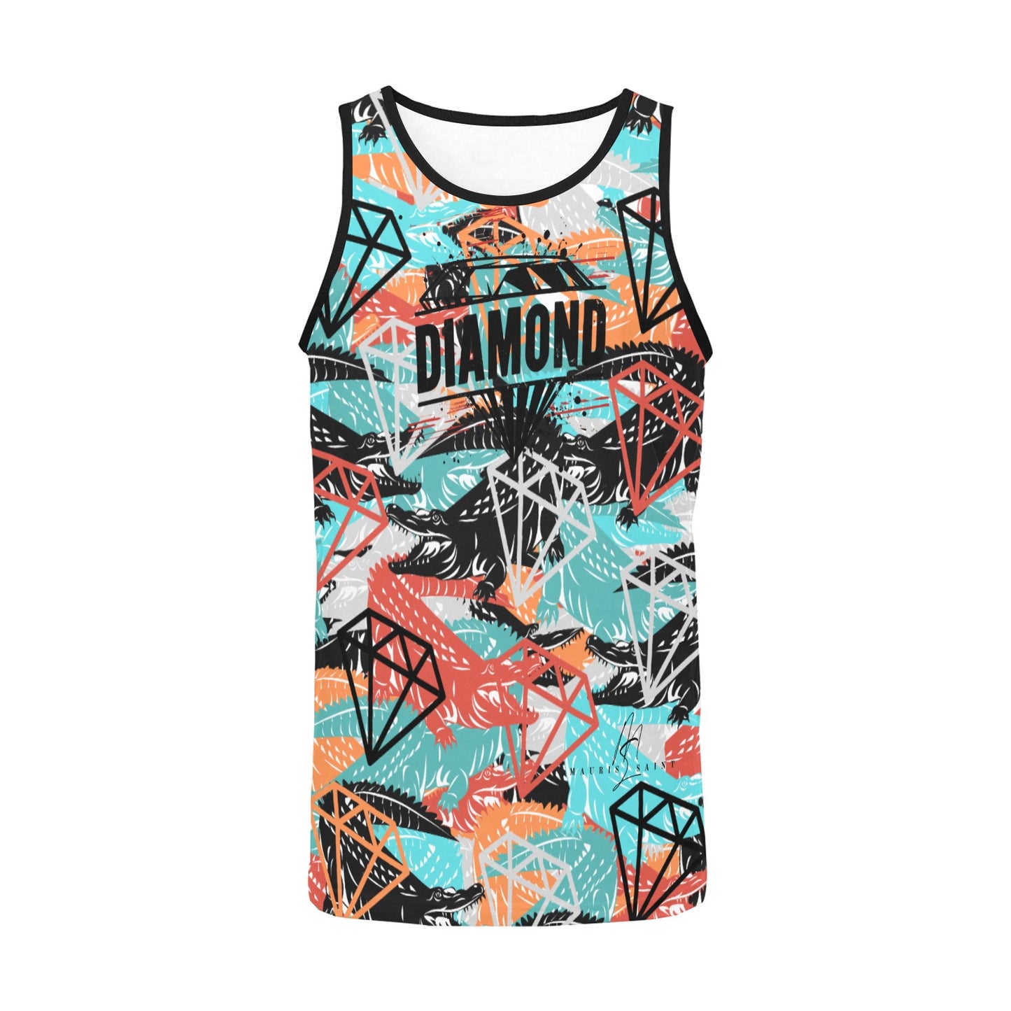 MAURISSAINT DIAMOND'S - Diamond/Croc Pattern - Men's All Over Print Tank Top ⭐⭐⭐⭐⭐