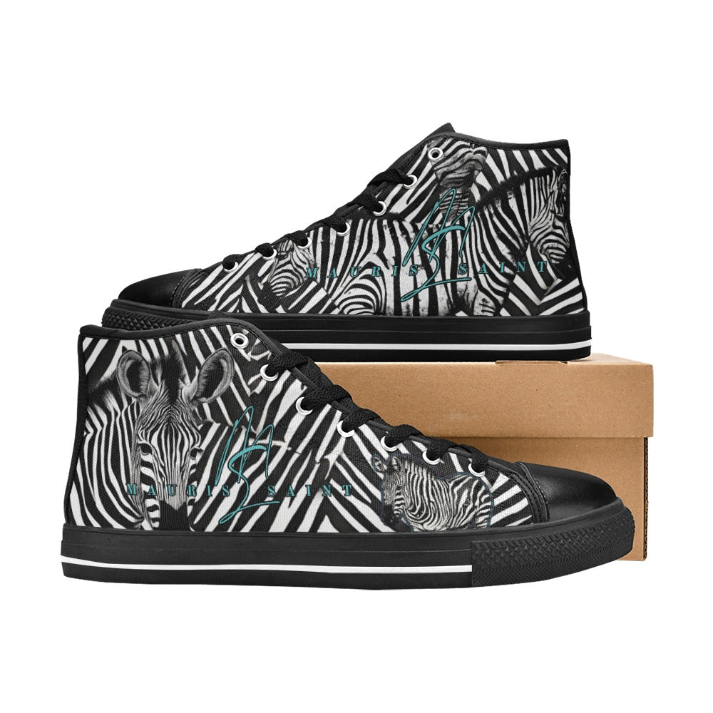 ZEBRAS - HIGH TOP CANVAS WOMEN'S SHOES ⭐⭐⭐⭐⭐