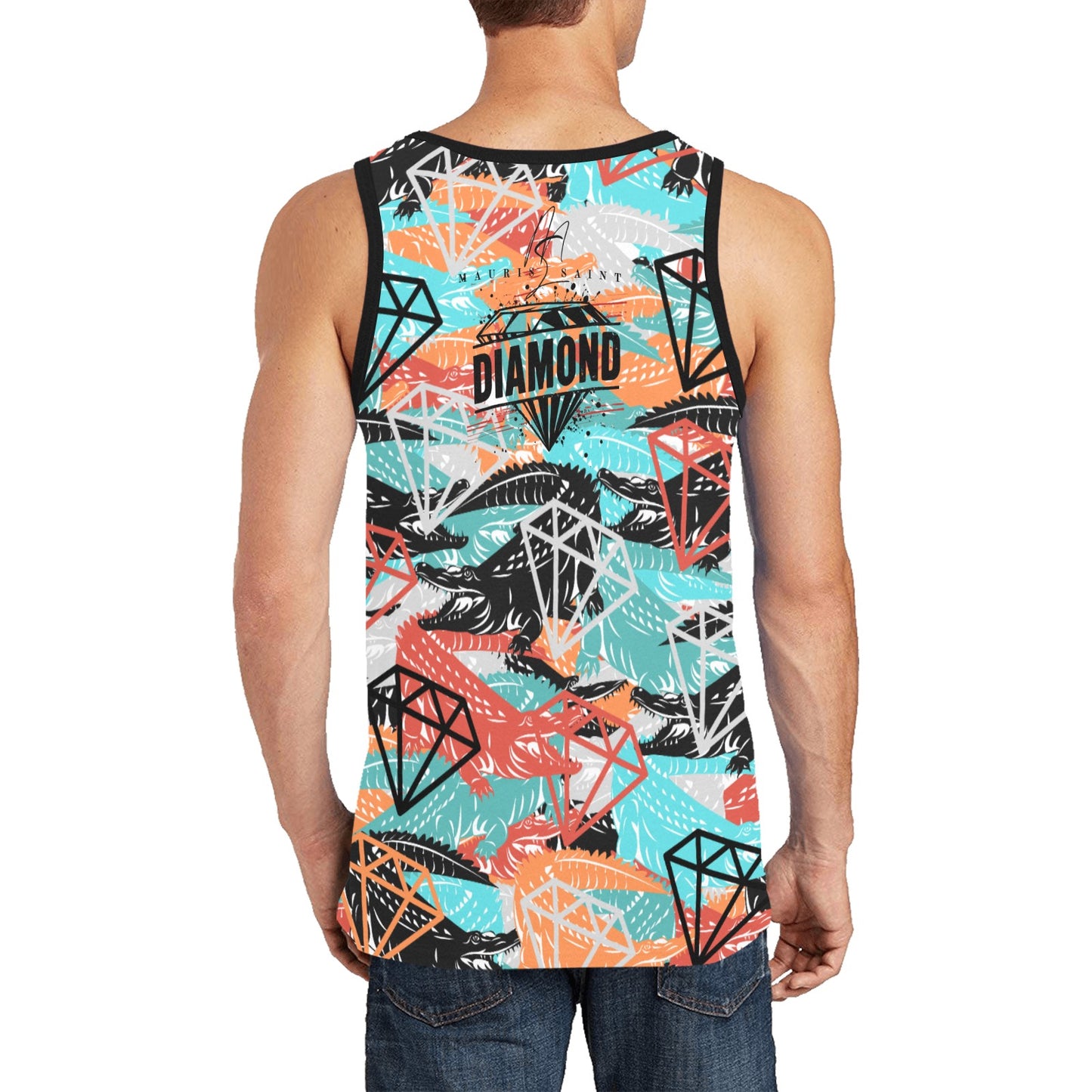 MAURISSAINT DIAMOND'S - Diamond/Croc Pattern - Men's All Over Print Tank Top ⭐⭐⭐⭐⭐