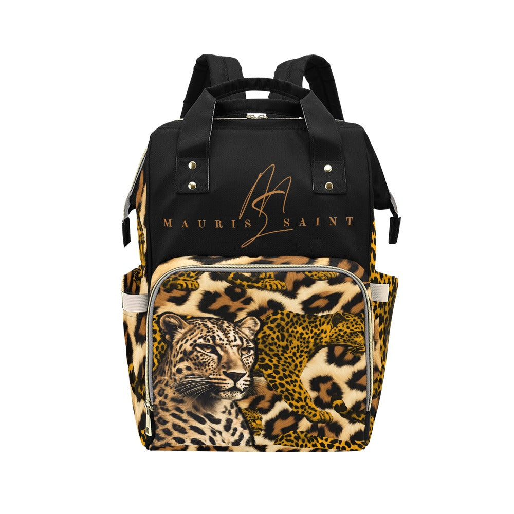 black leopard sammy grove street leather backpack LEOPARD SAFARI I (BLACK)- BACKPACK – Maurissaint Shop