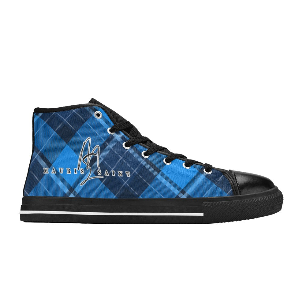 BLUE PLAID - CANVAS WOMEN'S SHOES ⭐⭐⭐⭐⭐