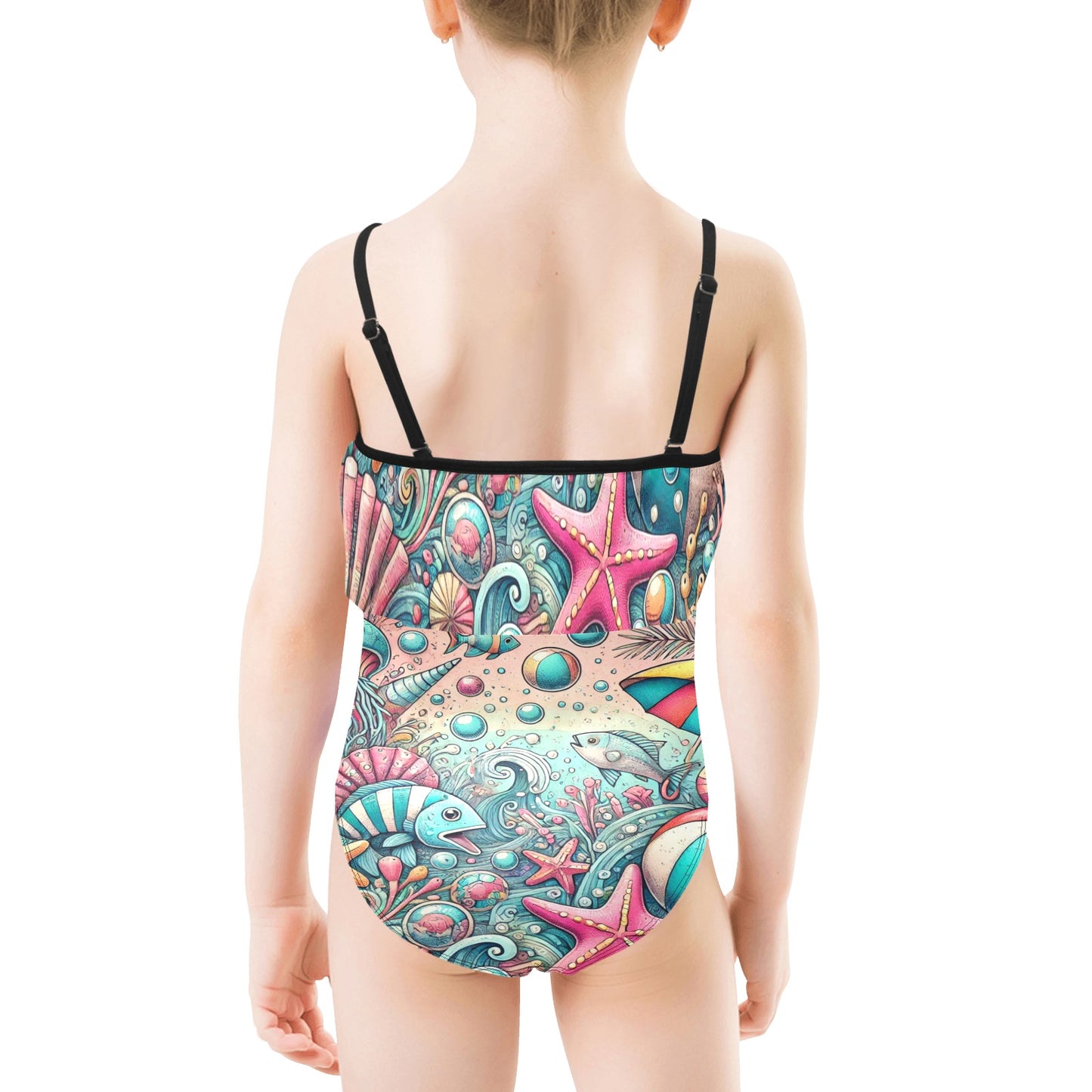 Mermaid Krystal's Special Edition 1 – Girls, Spaghetti Straps, Ruffle Swimsuit ⭐⭐⭐⭐⭐