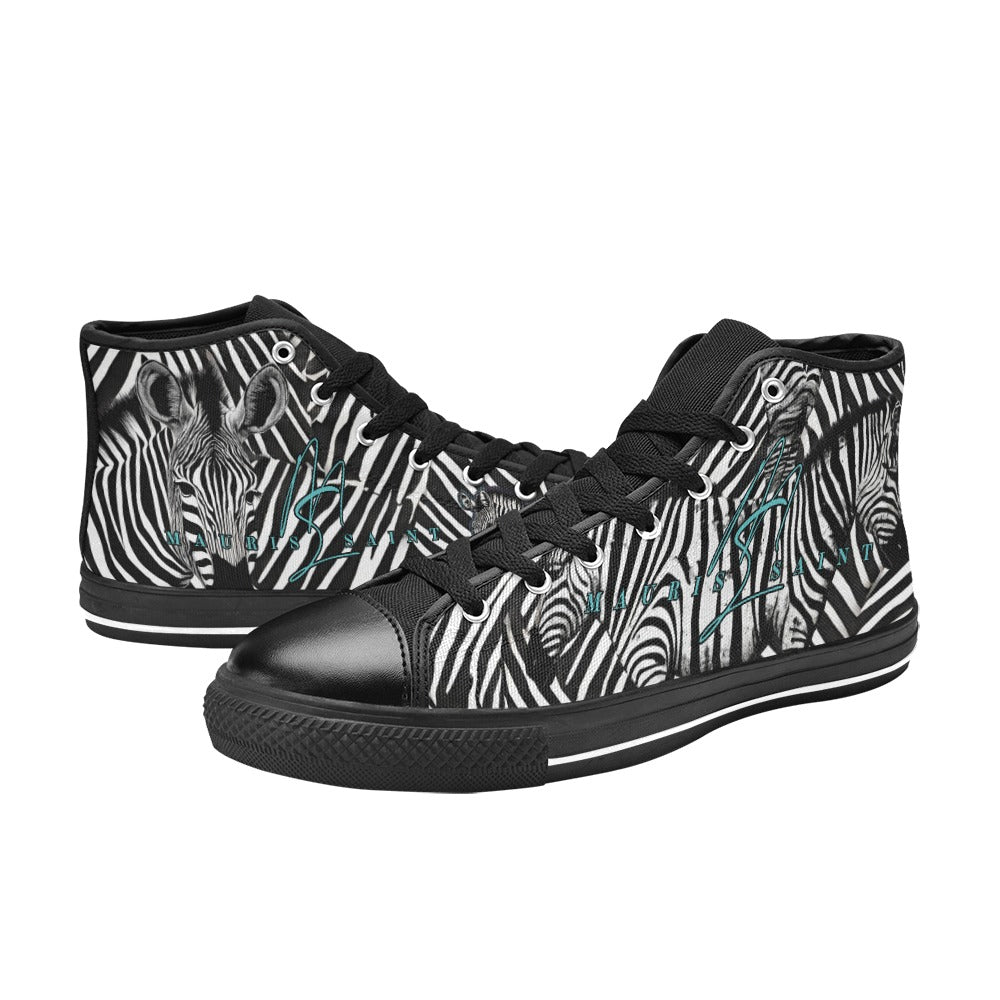 ZEBRAS - HIGH TOP CANVAS WOMEN'S SHOES ⭐⭐⭐⭐⭐