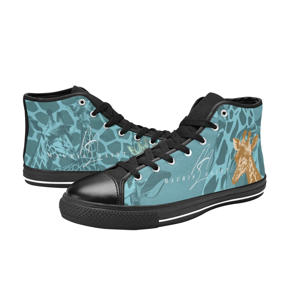 Aboriginal retailer Turquoise Women’s high top canvas shoes