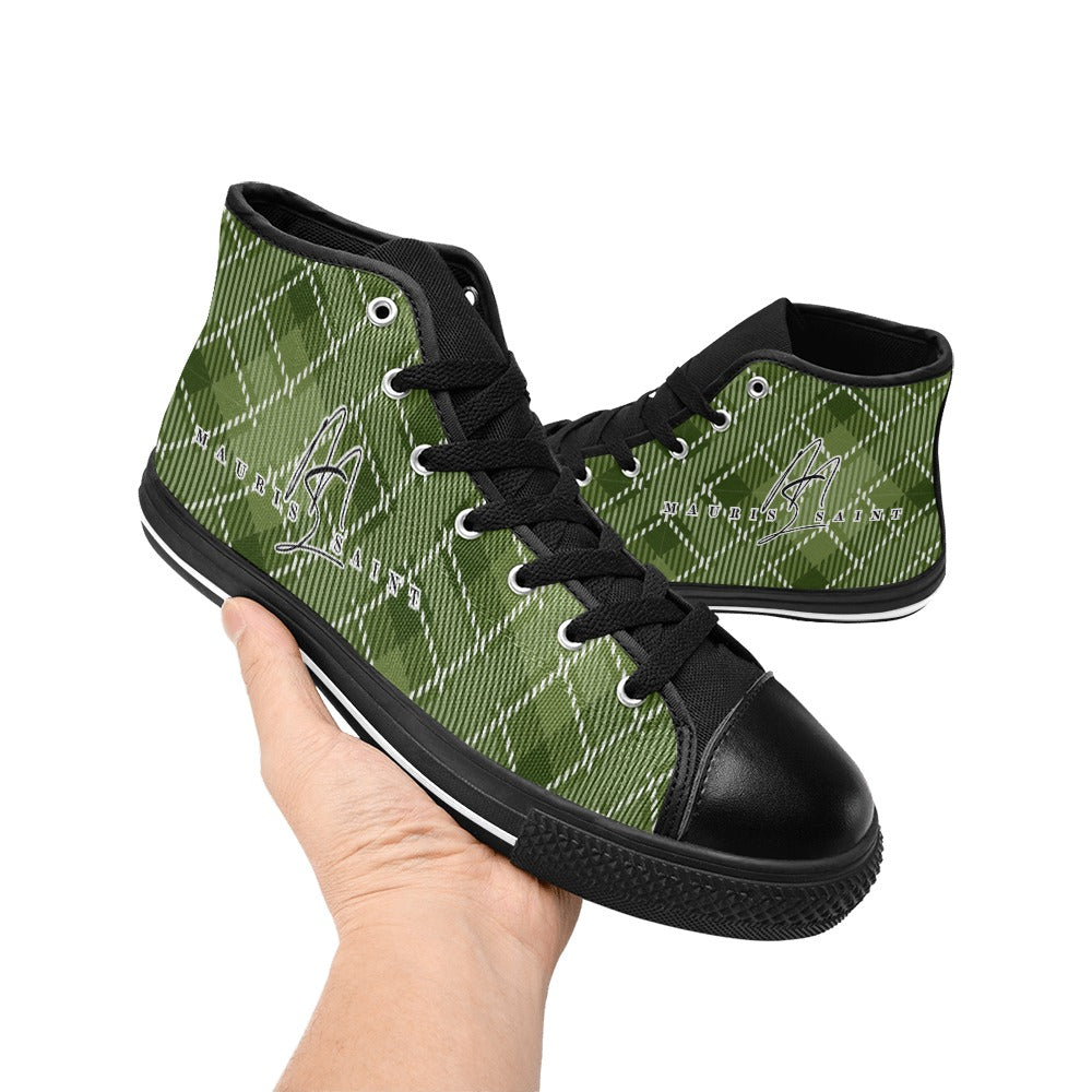 GREEN DIAMOND PLAID - CANVAS WOMEN'S SHOES ⭐⭐⭐⭐⭐