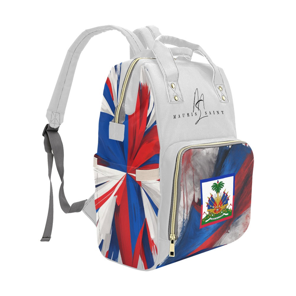 HAITIAN FLAG  - SILVER BACKPACK ⭐⭐⭐⭐⭐