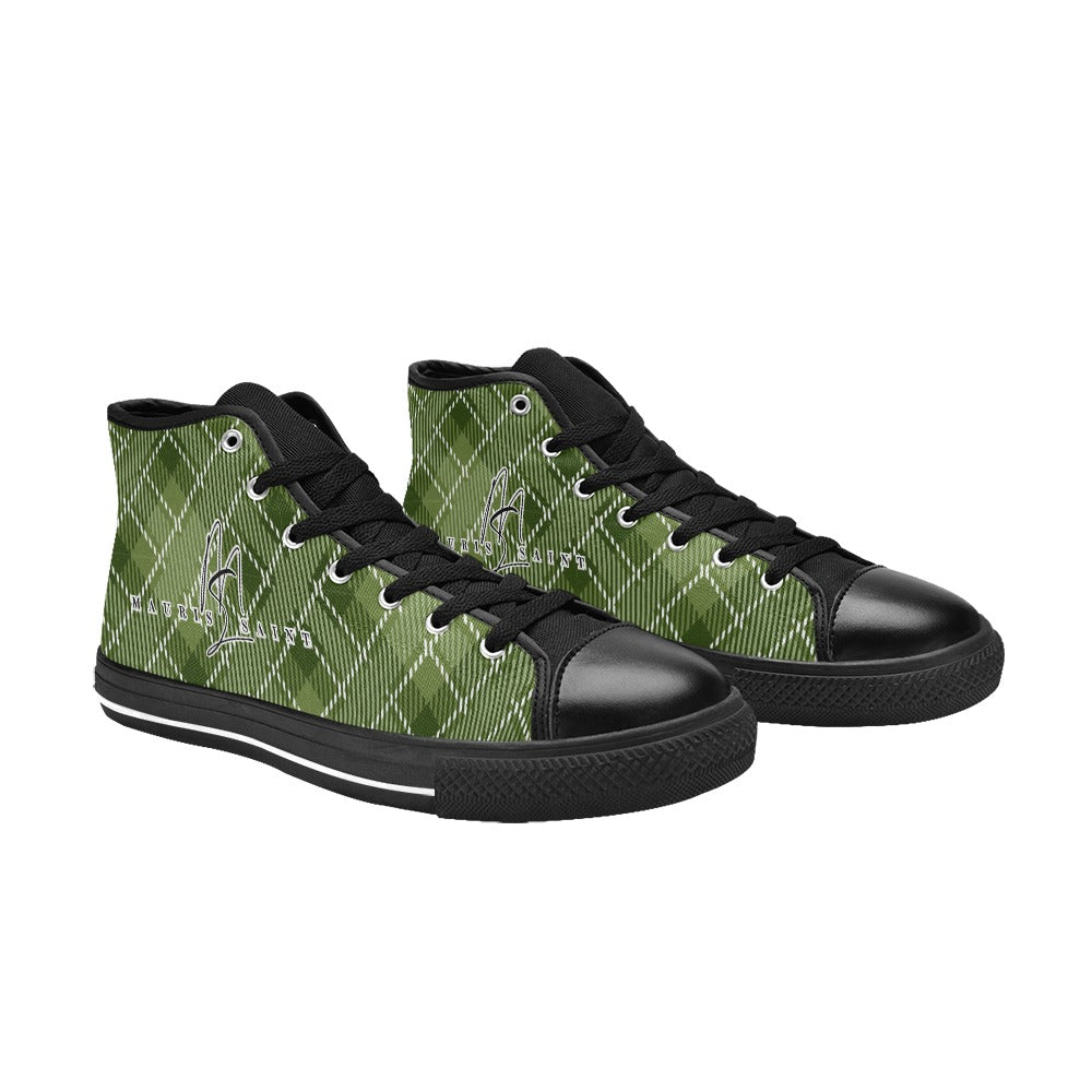 GREEN DIAMOND PLAID - CANVAS WOMEN'S SHOES ⭐⭐⭐⭐⭐