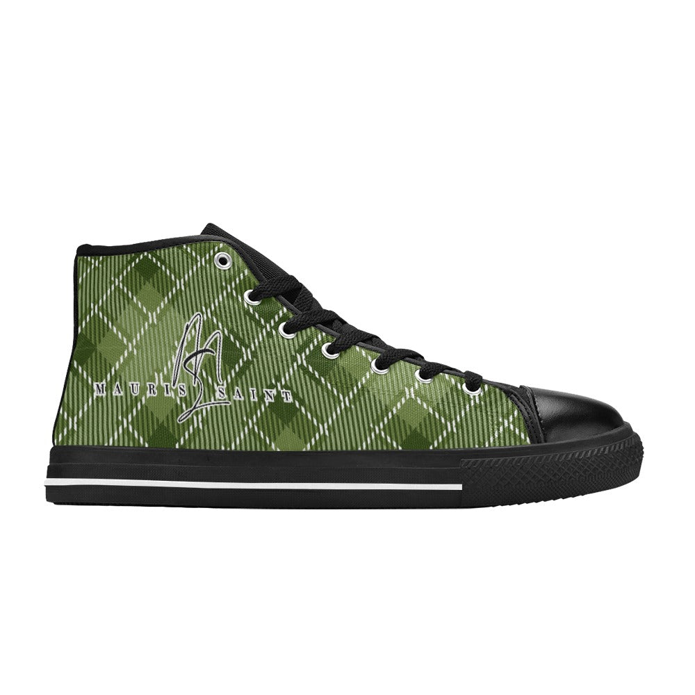 GREEN DIAMOND PLAID - CANVAS WOMEN'S SHOES ⭐⭐⭐⭐⭐