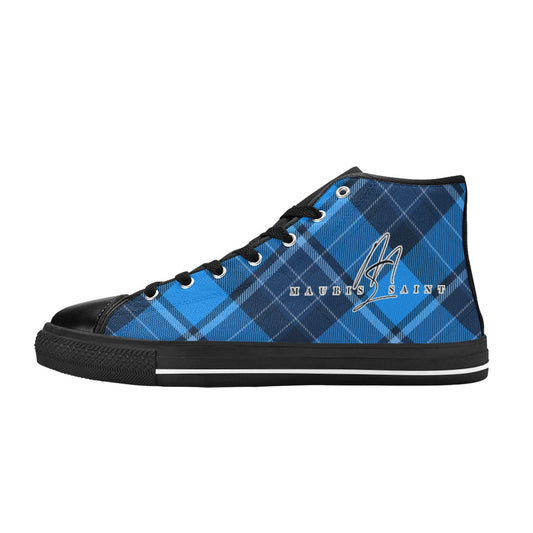 BLUE PLAID - CANVAS WOMEN'S SHOES ⭐⭐⭐⭐⭐