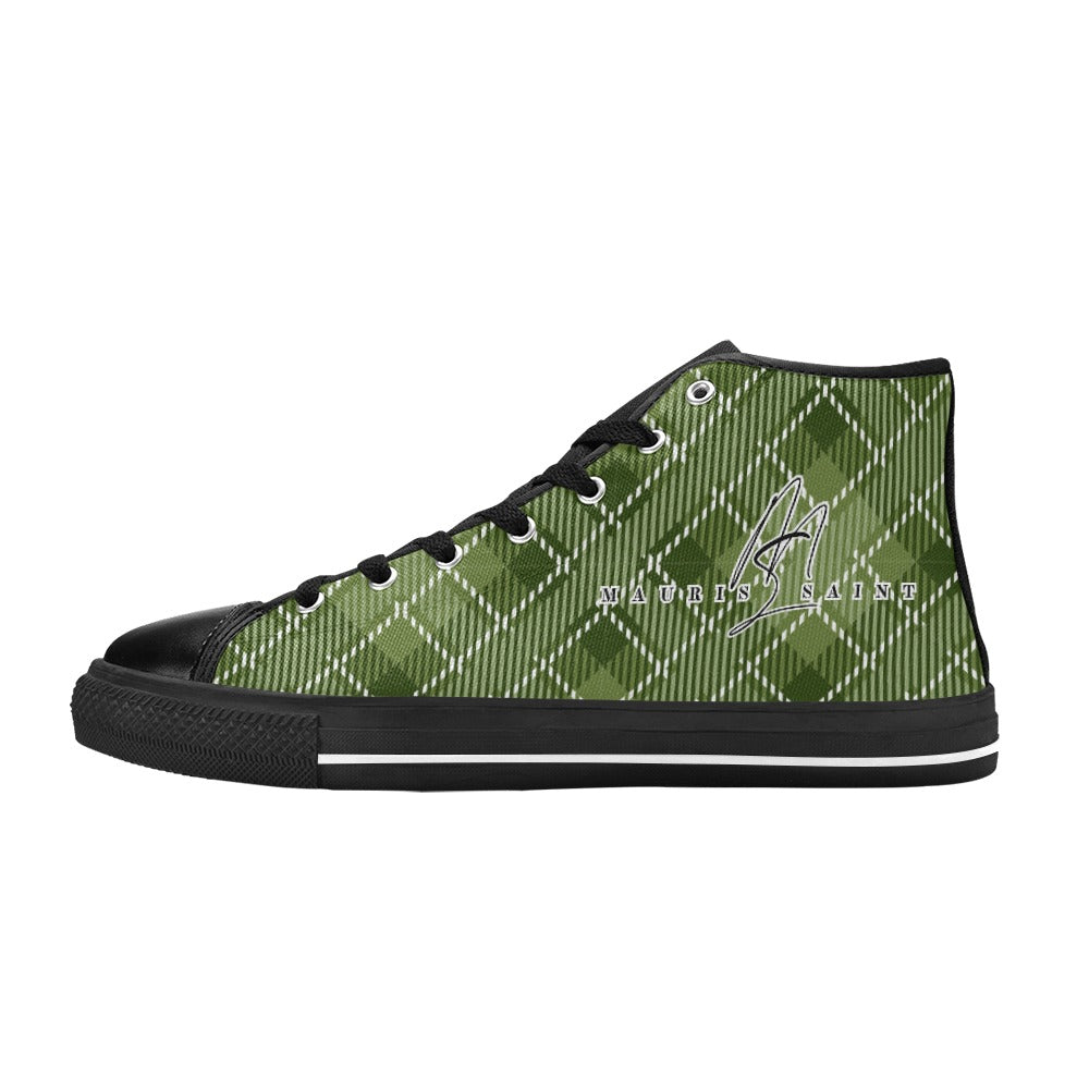 GREEN DIAMOND PLAID - CANVAS WOMEN'S SHOES ⭐⭐⭐⭐⭐