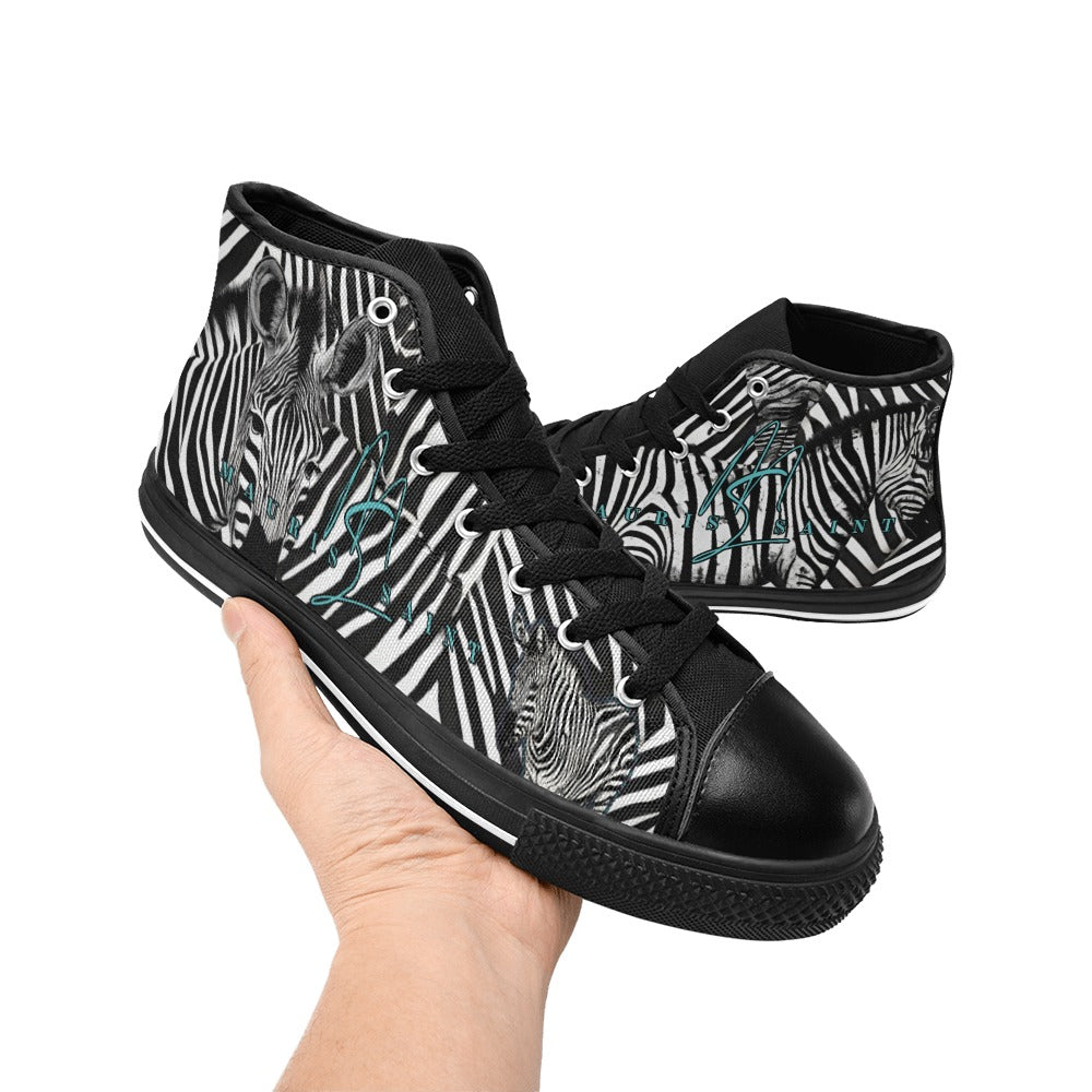 ZEBRAS - HIGH TOP CANVAS WOMEN'S SHOES ⭐⭐⭐⭐⭐