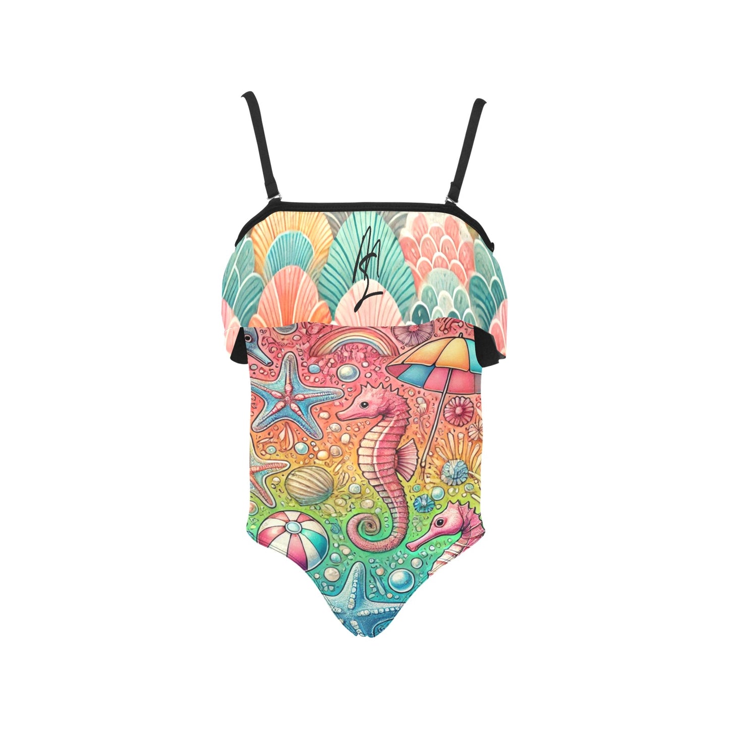Mermaid Krystal's Special Edition 2 – Girls, Spaghetti Straps, Ruffle Swimsuit ⭐⭐⭐⭐⭐