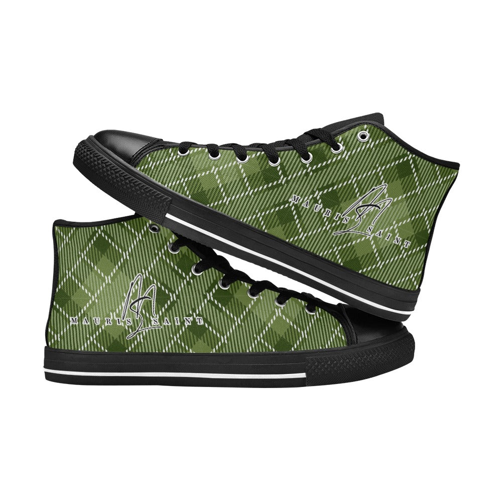 GREEN DIAMOND PLAID - CANVAS WOMEN'S SHOES ⭐⭐⭐⭐⭐