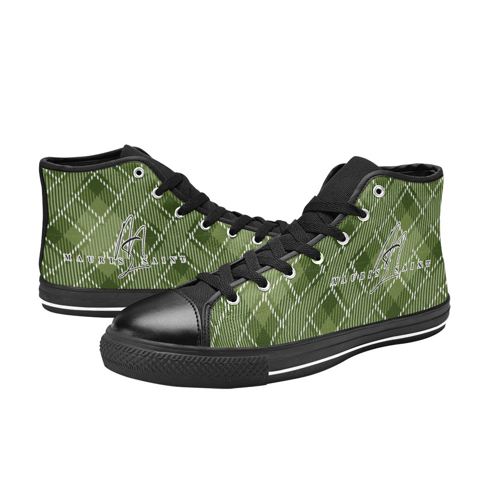 GREEN DIAMOND PLAID - CANVAS WOMEN'S SHOES ⭐⭐⭐⭐⭐