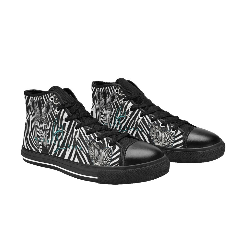 ZEBRAS - HIGH TOP CANVAS WOMEN'S SHOES ⭐⭐⭐⭐⭐