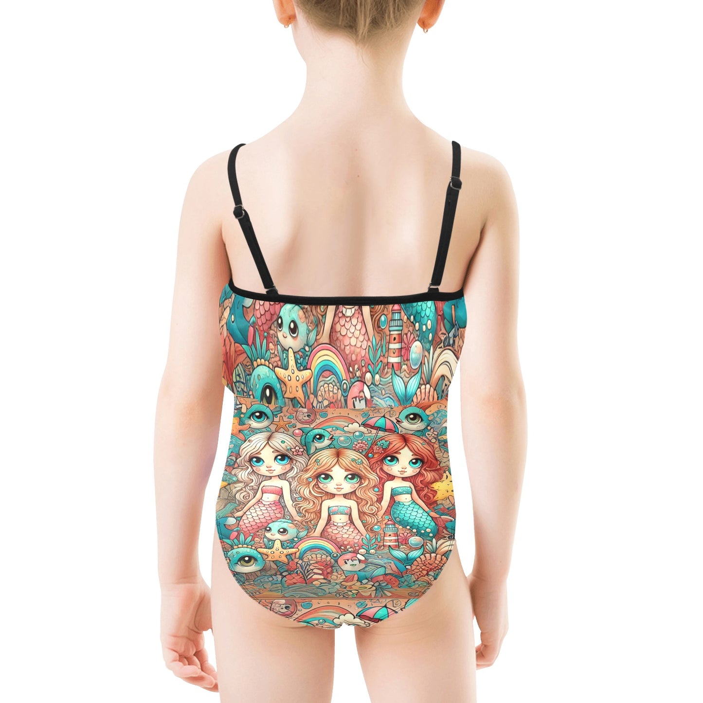 Mermaid Krystal's Special Edition 3 – Girls, Spaghetti Straps, Ruffle Swimsuit ⭐⭐⭐⭐⭐
