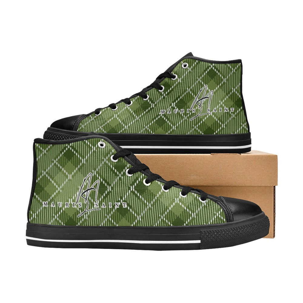 GREEN DIAMOND PLAID - CANVAS WOMEN'S SHOES ⭐⭐⭐⭐⭐