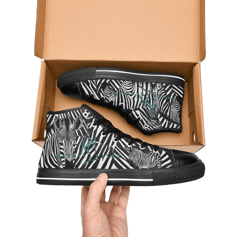 ZEBRAS - HIGH TOP CANVAS WOMEN'S SHOES ⭐⭐⭐⭐⭐